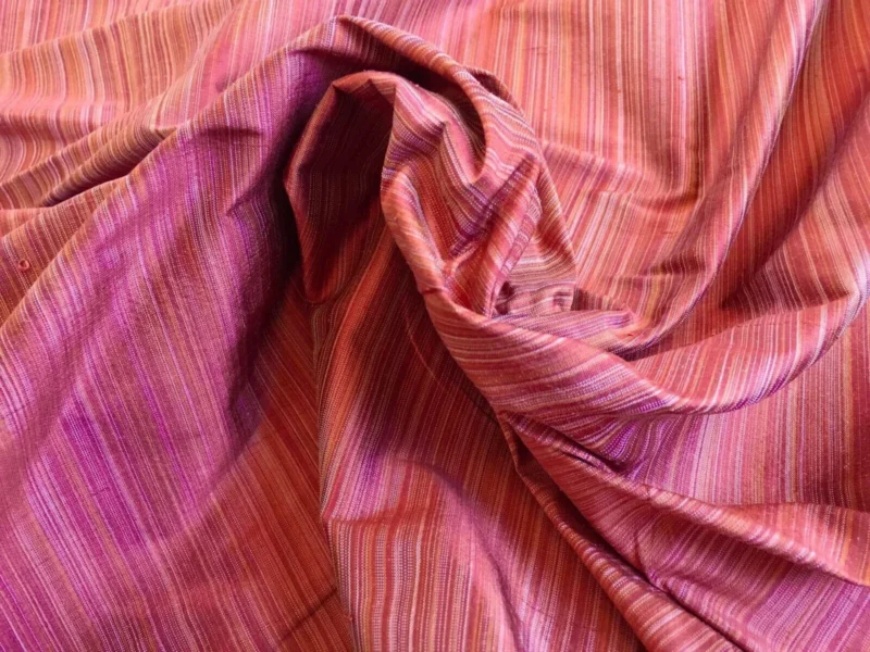 s-l1600 - 2022-09-13T110152.693 By Yd Kravet 100% Silk Yarn Dyed Dupioni Rich Raspberry Pink Red Strie Reversible MSRP USD 120+ (a35)