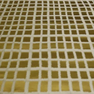 By Yard Scalamandre Palladium Fonthill Modern Silk Lampas Gold Leaf Green Mid Century MSRP USD 196