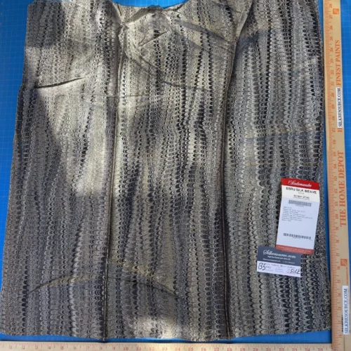 IMG_6109 22 Berkbox5 Scalamandre Silk Square Ebru Silk Weave Smoke Black MSRP USD424/Y