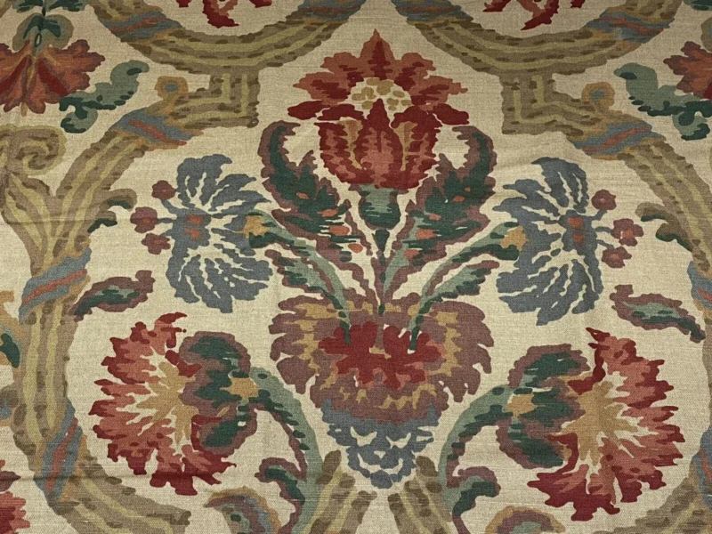 IMG_6558 2.75yds Schumacher Jh Thorp Halstead In Sand Linen Print  Fabric MSRP USD 236/yard