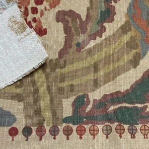 IMG_6561 2.75yds Schumacher Jh Thorp Halstead In Sand Linen Print  Fabric MSRP USD 236/yard