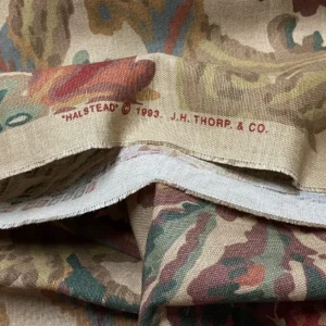 IMG_6566 2.75yds Schumacher Jh Thorp Halstead In Sand Linen Print  Fabric MSRP USD 236/yard