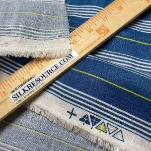 IMG_6571 4yds Vervain Esperance Ikat Linen Fabric In Teal Blue 100% Linen MSRP USD 116/Y