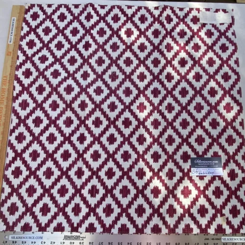 IMG_6651 11 Berkbox6 Scalamandre Embroidery Square Deep Red Diamond On White