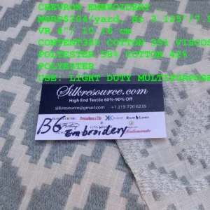 IMG_6676 18 Berkbox6 Scalamandre Embroidery Square Chevron Emrboidery Light Blue MSRP USD 204/Y