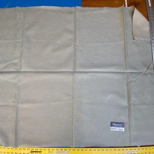 IMG_6783 14 Berkbox8 Length Scalamandre 1 Yard+ Savile Herringbone from Boris Kroll Chevron Herringbone heavy duty Light Grey