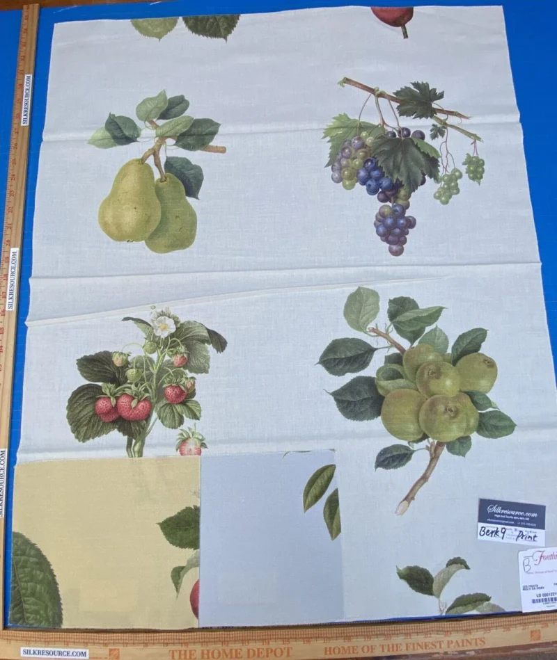 IMG_6853 18b Berkbox9 Length Scalamandre Print 34"L x 27" W Les Fruits Multi On Ivory