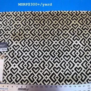 19 Berkbox11 Scalamandre Velvet Raff Colony Collection Black & Beige