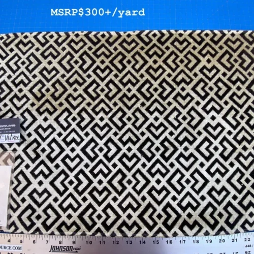 IMG_7206 19 Berkbox11 Scalamandre Velvet Raff Colony Collection Black & Beige