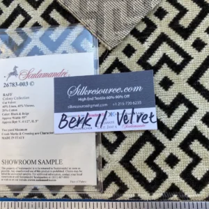 19 Berkbox11 Scalamandre Velvet Raff Colony Collection Black & Beige