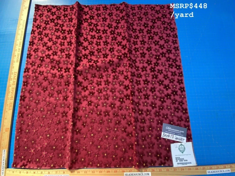 IMG_7336 2 Berkbox13 Scalamandre Velvet Gaya Alizarine 26x26"