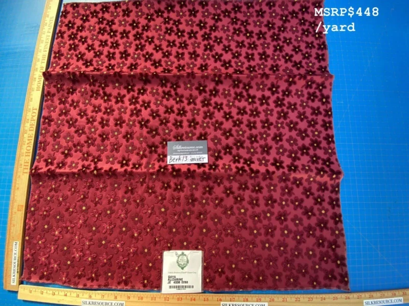 IMG_7338 2 Berkbox13 Scalamandre Velvet Gaya Alizarine 26x26"