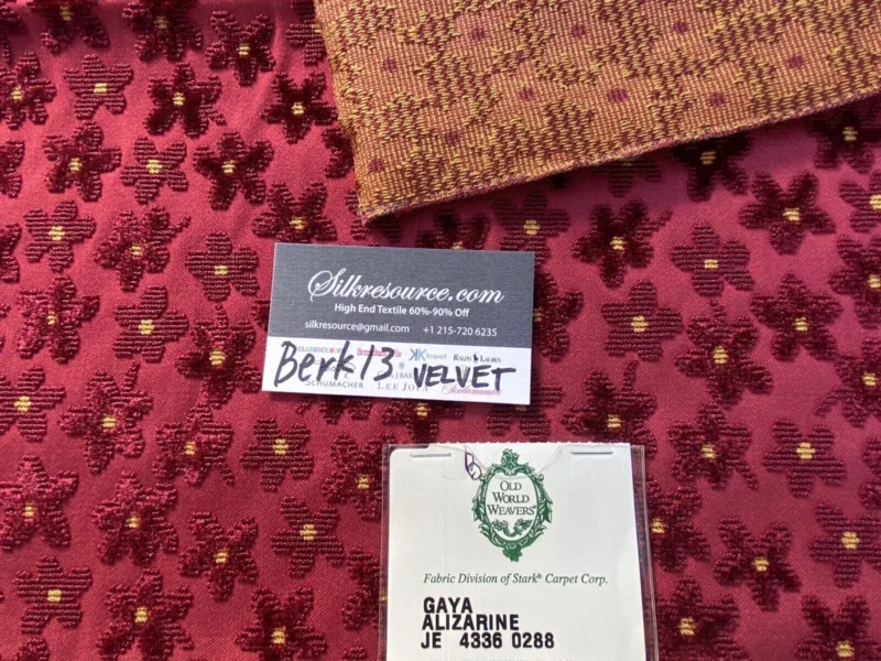 IMG_7339 2 Berkbox13 Scalamandre Velvet Gaya Alizarine 26x26"