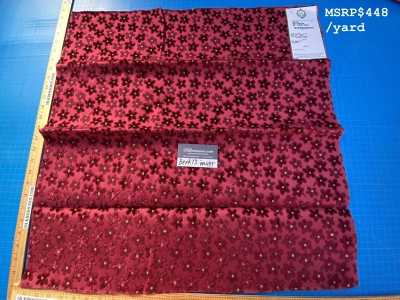 IMG_7340 2 Berkbox13 Scalamandre Velvet Gaya Alizarine 26x26"