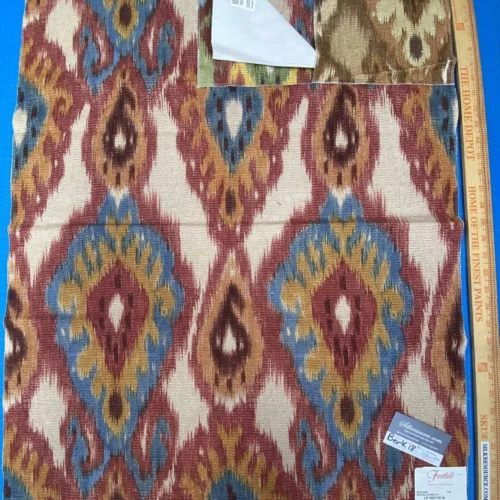 IMG_7560 1 Berkbox18 Scalamandre Print Bhutan Red/blue/multi Cotton Canvas MSRP USD 280/Y