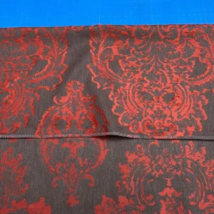 IMG_7590 Scalamandre Agios Damask Red On Brown Magnificent Renaissance Damask Fil Coupe Old World Weavers  MSRP USD 296/Y
