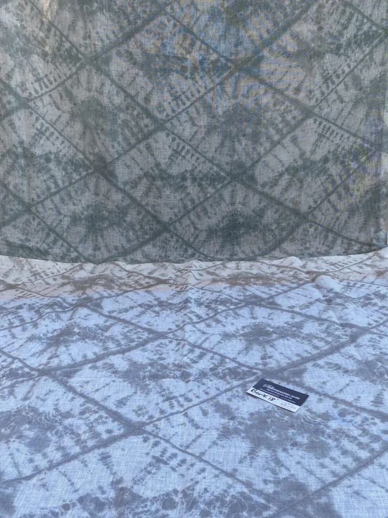 IMG_7665 40 Berkbox18 Scalamandre Woven 1.4 Yard Itajime Mint X 1.4 Itajime Cement