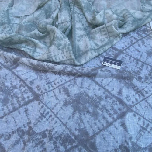 IMG_7667 40 Berkbox18 Scalamandre Woven 1.4 Yard Itajime Mint X 1.4 Itajime Cement