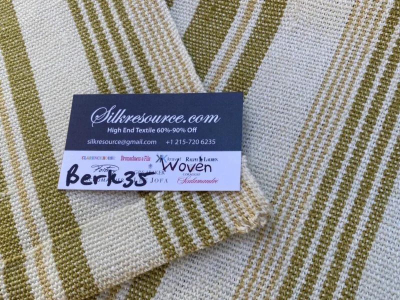 IMG_8905 1 Berkbox35 Scalamandre Woven Green, Tan And White