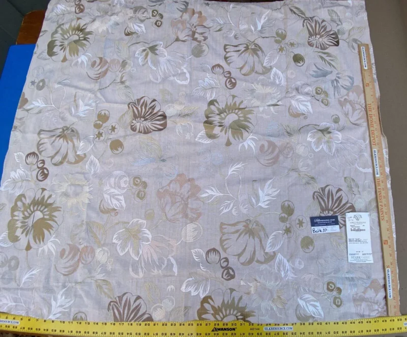 IMG_9069 5 Berkbox37 Length Scalamandre Mostar Pale Neutrals Flower Power Embroidery 1.25y MSRP USD 294/Y (copy)