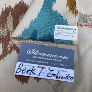 IMG_9370 5b Berkbox7 Scalamandre Embroidery Mandalay Ikat Spice Market MSRP USD 414/Y