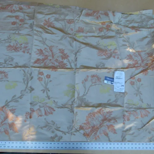 P1060591 1 Ev6 2.4y Scalamandre Showroom Length Mallorcan Salmon Magical Silk Lampas MSRP USD 324/Y