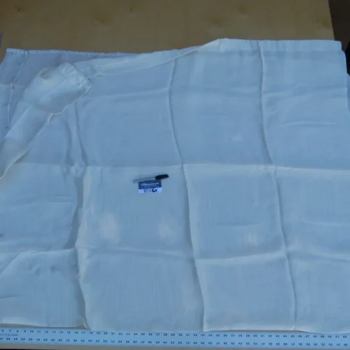 P1060621 11 Ev6 2.4y Scalamandre Showroom Length Celeste Ivoire Ivory Solid Sheer Luminous MSRP USD 358/Y