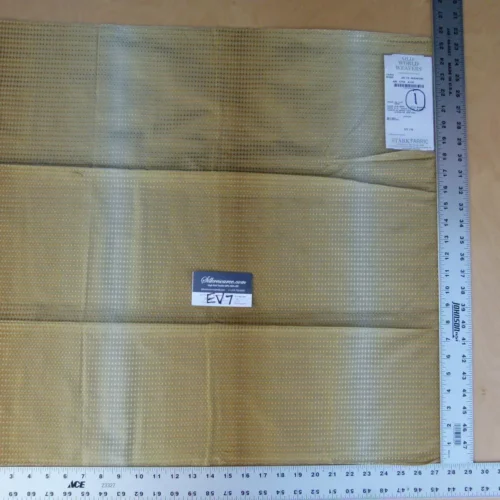 P1060720 9 Ev7 Scalamandre Showroom Sample Square Dario Moss Browns Gold Geometric Stripe Silk Cotton Per Piece