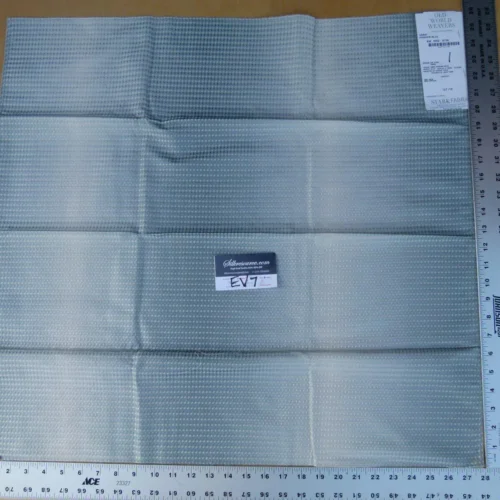 P1060723 10 Ev7 Scalamandre Showroom Sample Square Dario Powder Blue Geometric Stripe Silk Cotton Per Piece