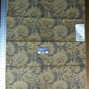 P1070061 26 Ev8 Scalamandre Showroom Sample 32"x26" Slovakia Turquoise Tan Paisley MSRP USD 144/Y