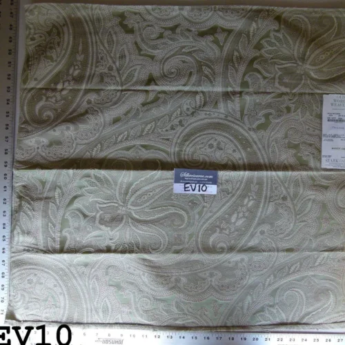 1 Ev10 Scalamandre Showroom Sample Square Villa Rizzardi Jade Green Paisley MSRP USD 207/Y