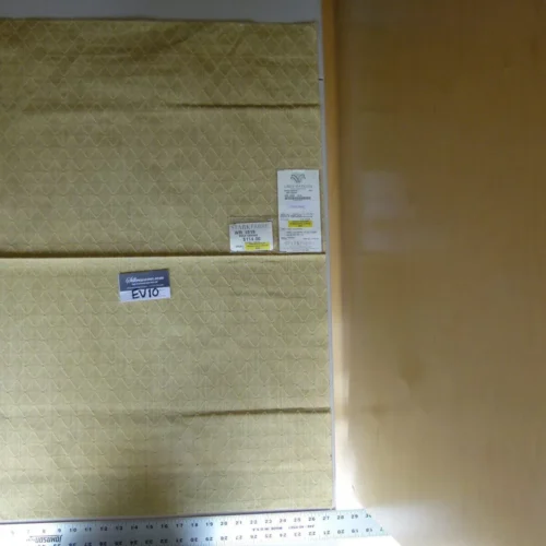 P1070358 10 Ev10 Scalamandre Showroom Sample Square Boca Grande Sea Grass Yellow Geometric Diamond