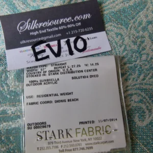 16 Ev10 Scalamandre Showroom Sample Square Harwich Port Turquoise Paisley Indoor Outdoor