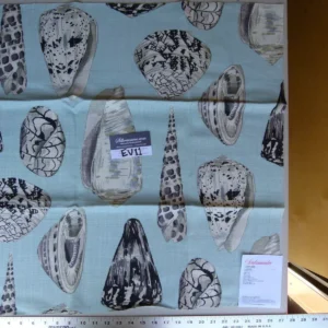 P1070494 1 Berkbox61 27"x2 yard Scalamandre OAK BLUFF TURQUOISE Light Blue Geometric MSRP USD208/y