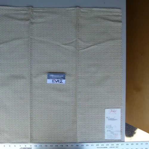 12 Ev12 Scalamandre Showroom Sample Square Surfs Up Sand Tan Cream Geometric Wave