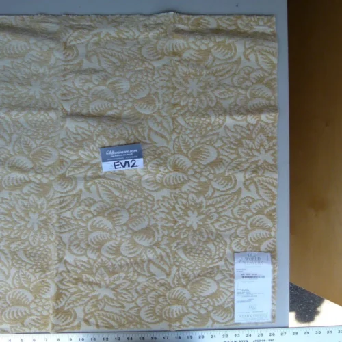 P1070759 14 Ev12 Scalamandre Showroom Sample Square Mangrove Desert Beige Tan Floral Woven