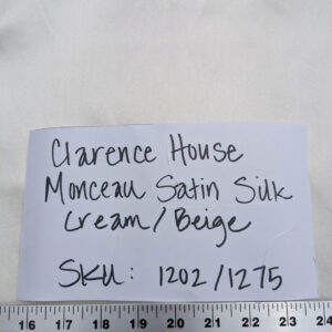 Clarence House Monceau Double Faced Duchess Satin Silk Cream/beige