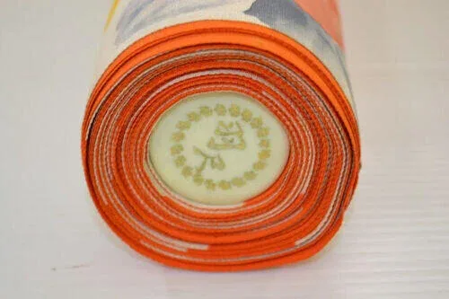 s-l500 (14) New Bolt 100%silk Kimono:orange Colourful Camellia@v56+ 9.5mx36cm (374" X14.1")