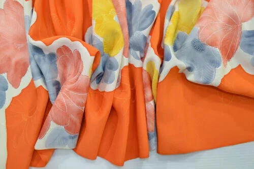s-l500 (23) New Bolt 100%silk Kimono:orange Colourful Camellia@v56+ 9.5mx36cm (374" X14.1")