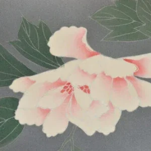 s-l500 (52) New Silk Tsukesage Bolt Handpainted Red Tree Peony @x25 Z69 12mx36cm (472x14.1" 13y