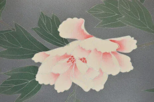 s-l500 (52) New Silk Tsukesage Bolt Handpainted Red Tree Peony @x25 Z69 12mx36cm (472x14.1" 13y