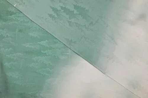 s-l500 (63) "Snow Falls On Cedars" 100%silk Tsukesage Bolt: Forest Trees Gradation@y75 12yards