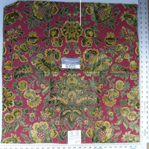 1 Ev22 Scalamandre Special Pieces Velour Verona Rubis MSRP USD 600+/yard