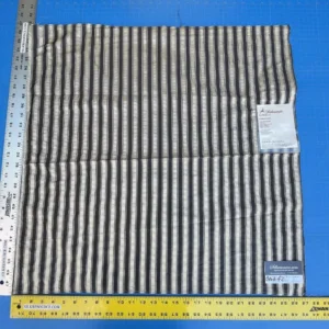 IMG_1098 1 Berkbox42 Scalamandre Squares 27x27" Shirred Stripe 100% Silk Charcoal & Ivory