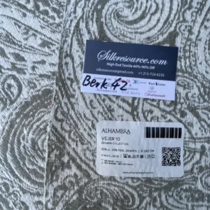 IMG_1141 12 BerkBox94 Raoul Textile Line Hand Print Made in US Paisley Green Orange White MSRP 0+/y