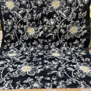 IMG_1481 Old World Weavers Princess Aida Cut Velvet 19" Pillows Black  Exclusive