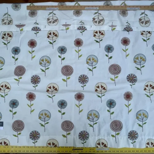 BerkBox44-4 Scalamandre Floral Fancy Teal Rust - 1.2 Yards