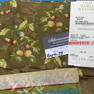 IMG_9346 6 Berkbox39 Scalamandre Old World Weavers Silk Villa Erba Brown MSRP USD 808/Yard