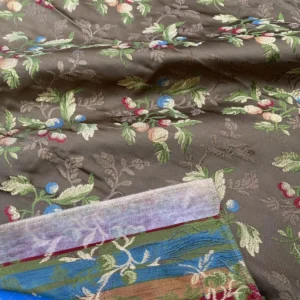 IMG_9347 6 Berkbox39 Scalamandre Old World Weavers Silk Villa Erba Brown MSRP USD 808/Yard