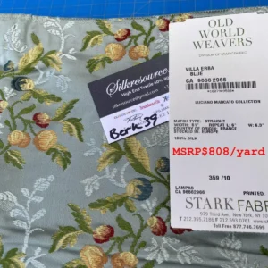 IMG_9350 7 Berkbox39 Scalamandre Old World Weavers Silk Villa Erba Blue MSRP USD 808/Yard